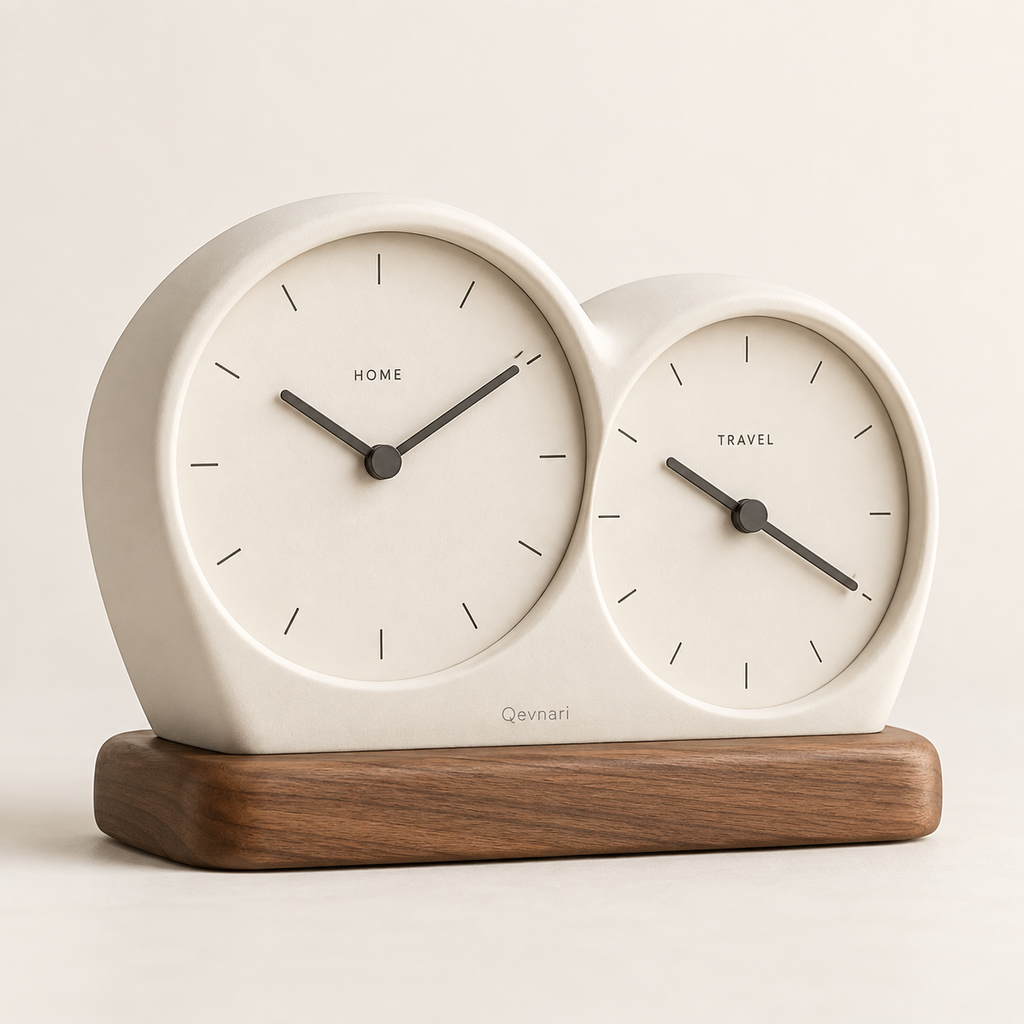 Twin-Time Desk Clock