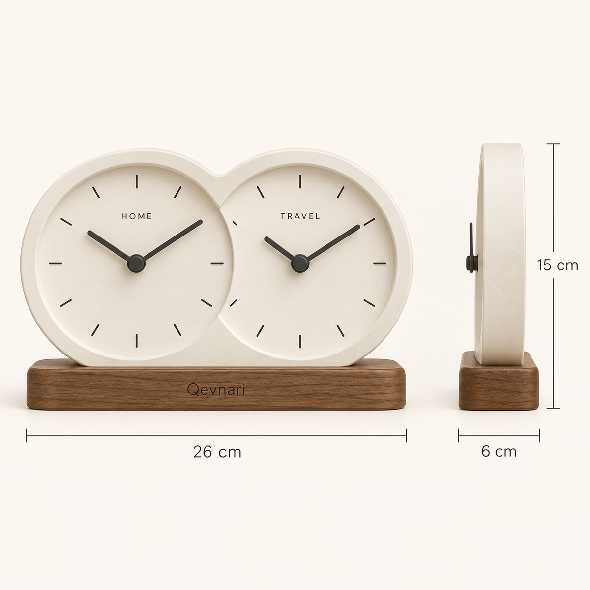 Twin-Time Desk Clock