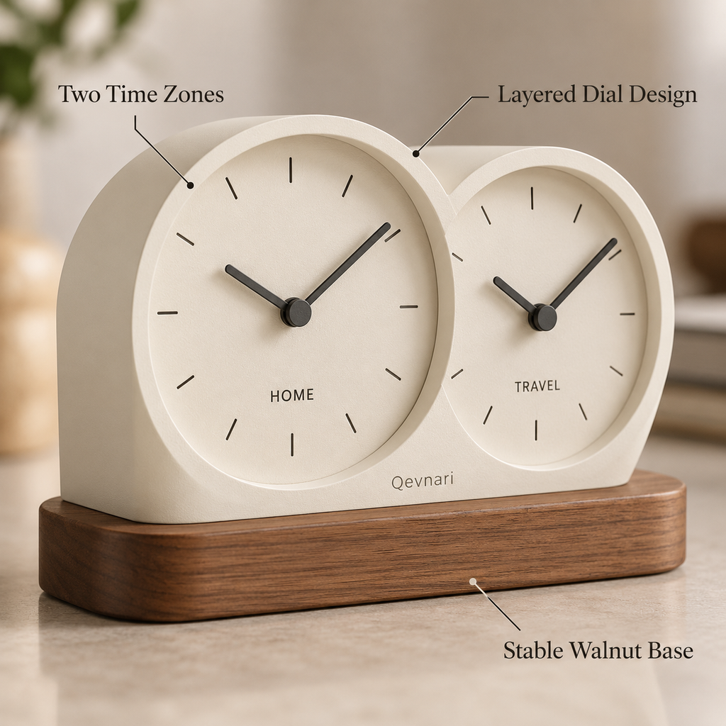Twin-Time Desk Clock