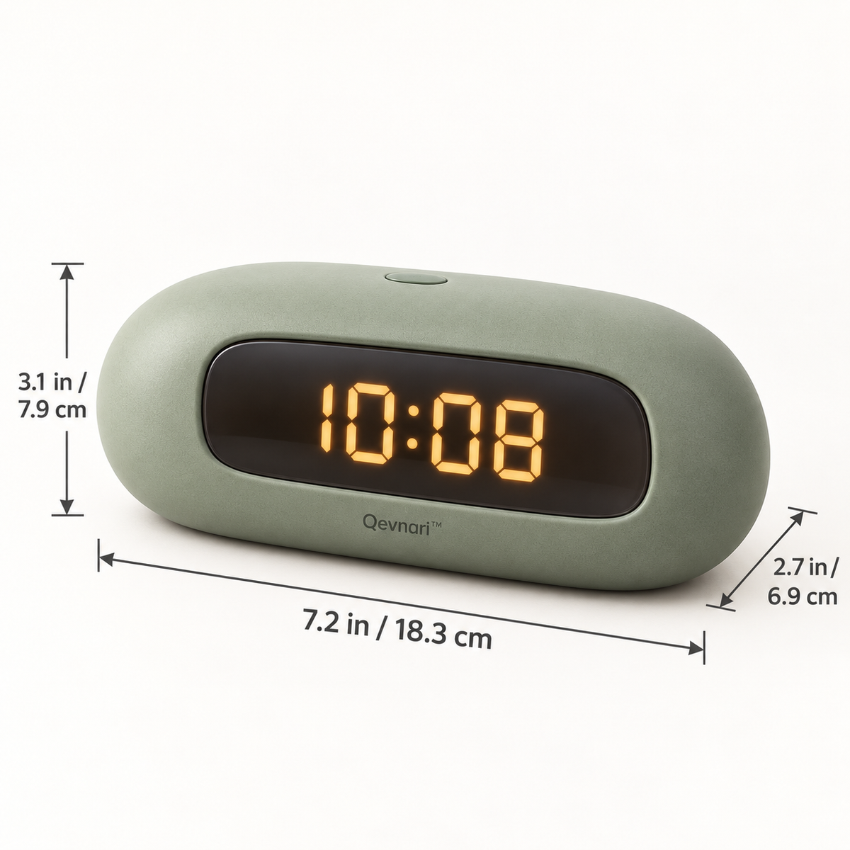 Pebble Digital Clock — Sage