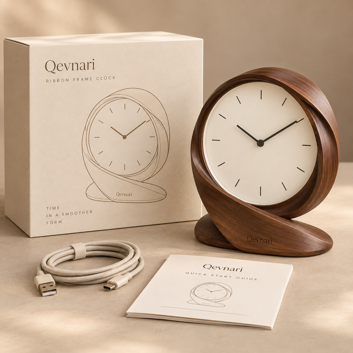 Ribbon Frame Clock