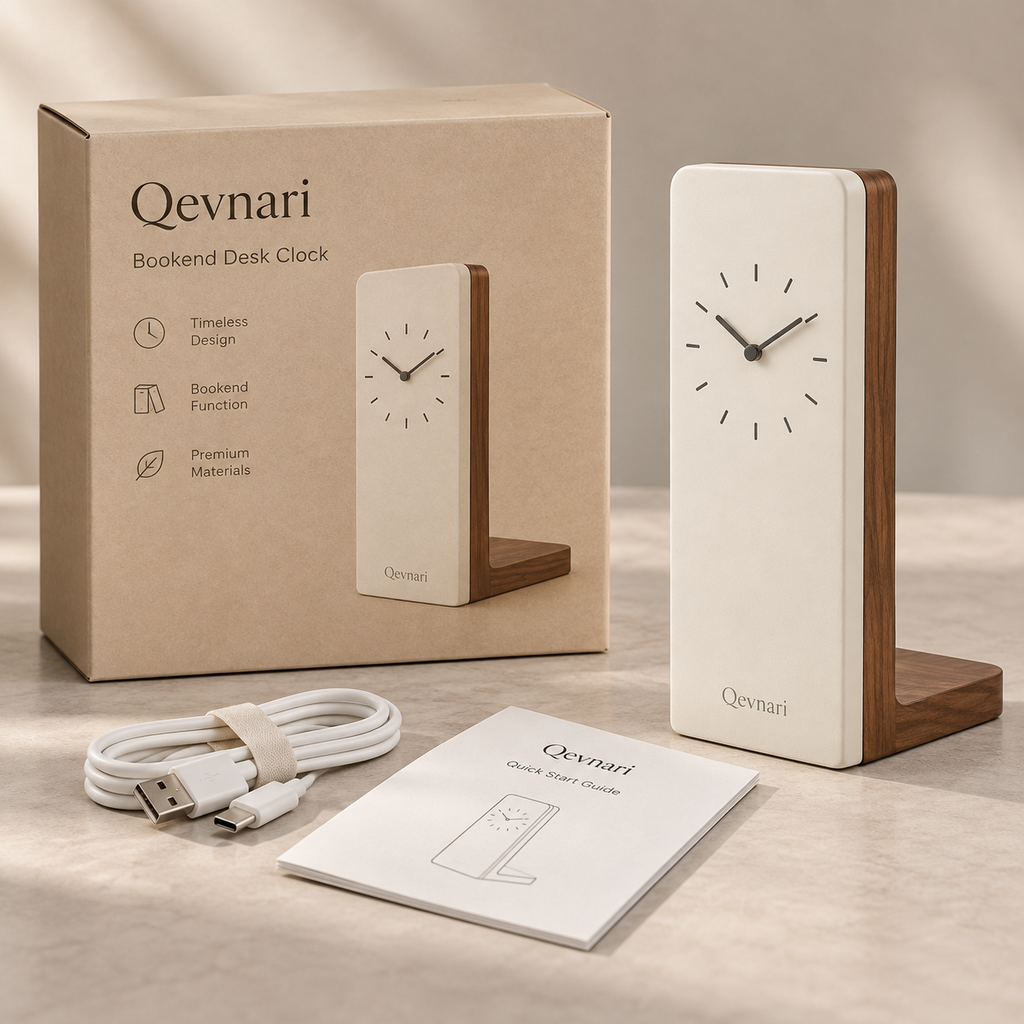Bookend Desk Clock