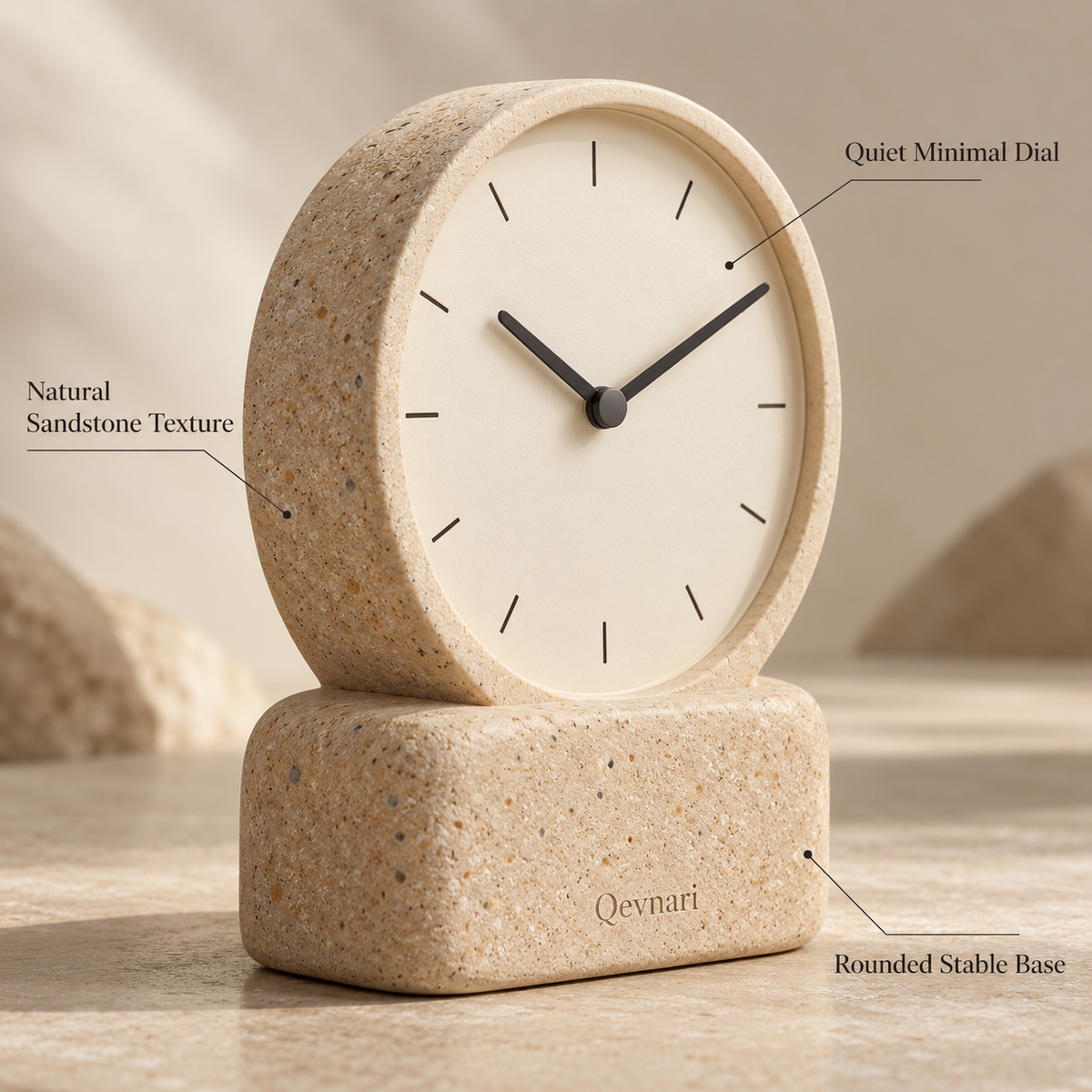 Sandstone Table Clock